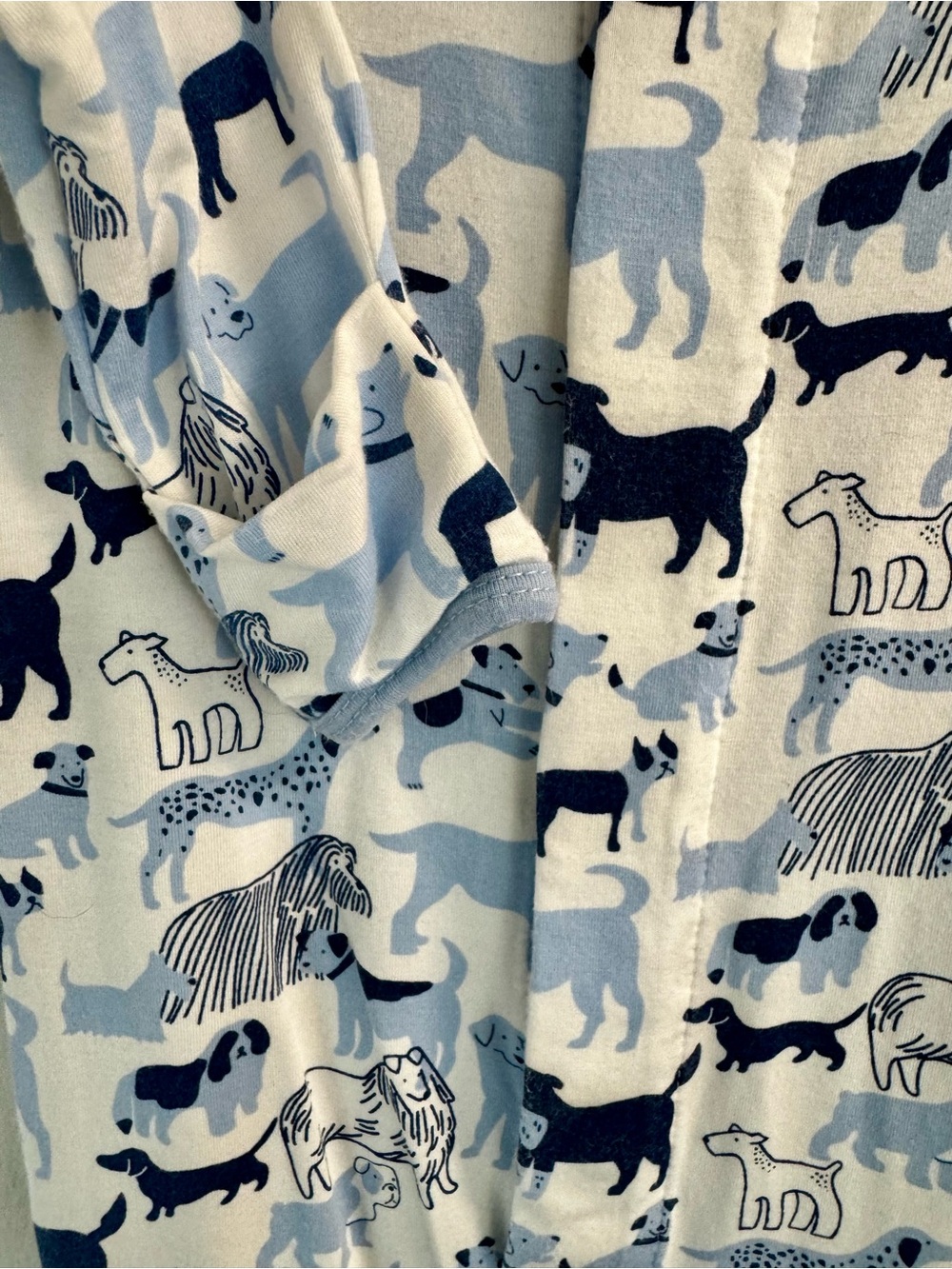 EUC Magnetic Me Footie, Blue and White dogs, 3-6 months - Picture 5 of 9
